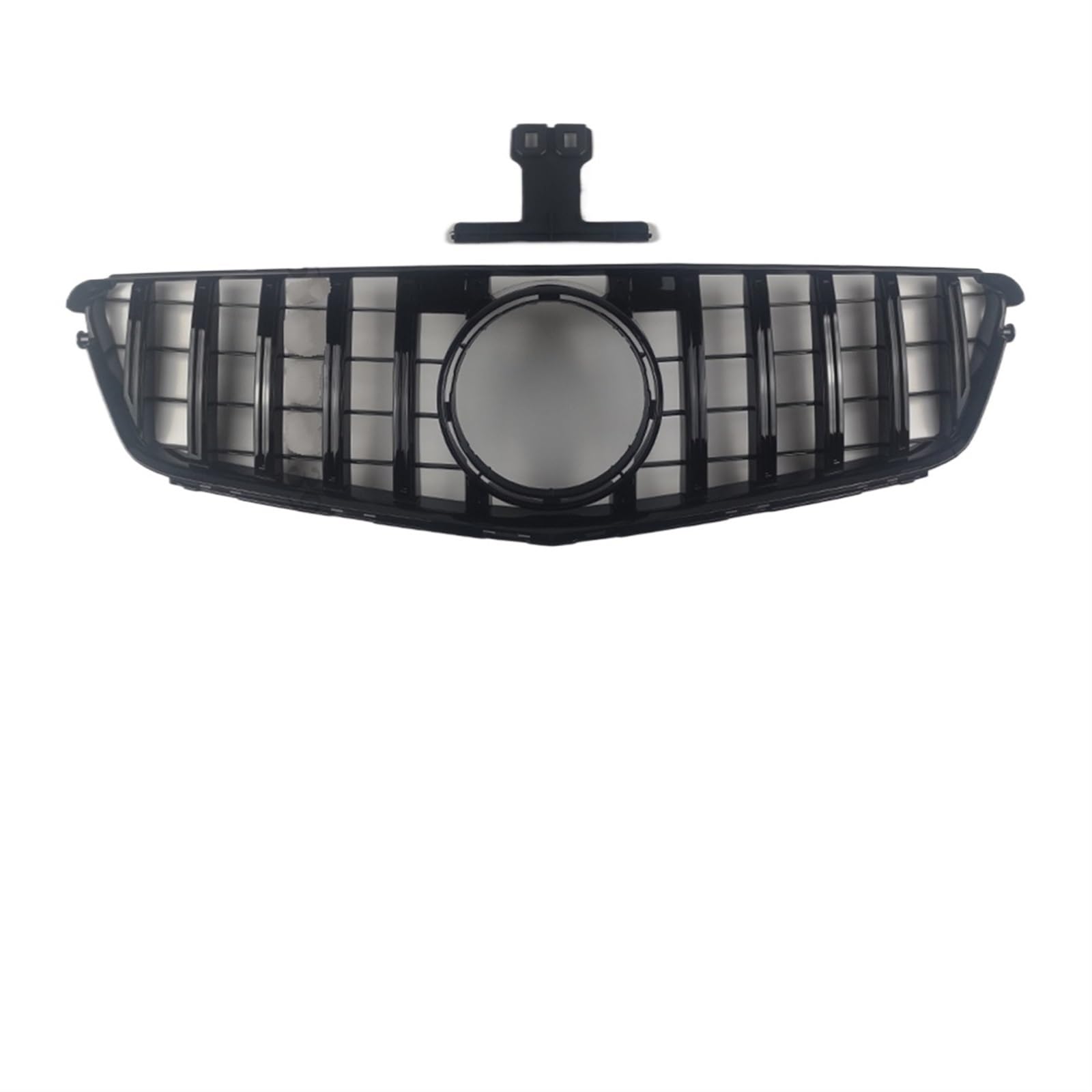 Grill Front Vordereinlass-Kühlergrill-Stoßfänger Grill Für W204 C204 S204 C43 Für Benz C 2007-2014 Für AMG Für GT R Diamond Style Tuning Accessoires Kühlergrill(GT Glossy Black) von SIFUSM