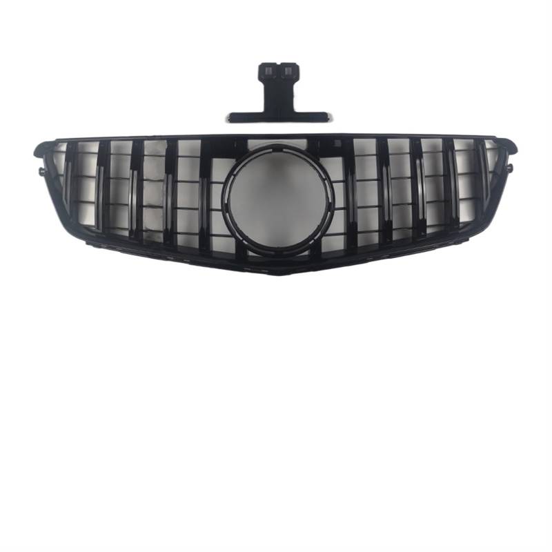 Grill Front Vordereinlass-Kühlergrill-Stoßfänger Grill Für W204 C204 S204 C43 Für Benz C 2007-2014 Für AMG Für GT R Diamond Style Tuning Accessoires Kühlergrill(GT Glossy Black) von SIFUSM