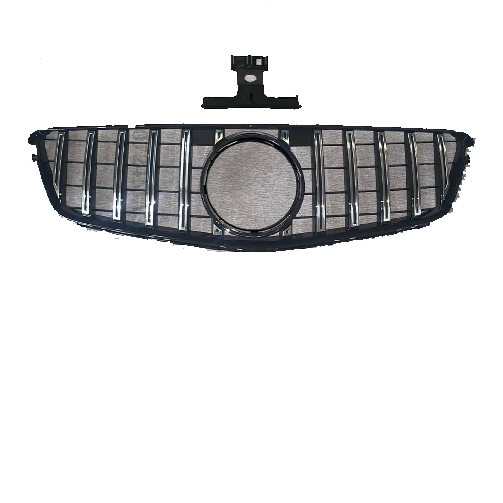 Grill Front Vordereinlass-Kühlergrill-Stoßfänger Grill Für W204 C204 S204 C43 Für Benz C 2007-2014 Für AMG Für GT R Diamond Style Tuning Accessoires Kühlergrill(GT Silvery) von SIFUSM