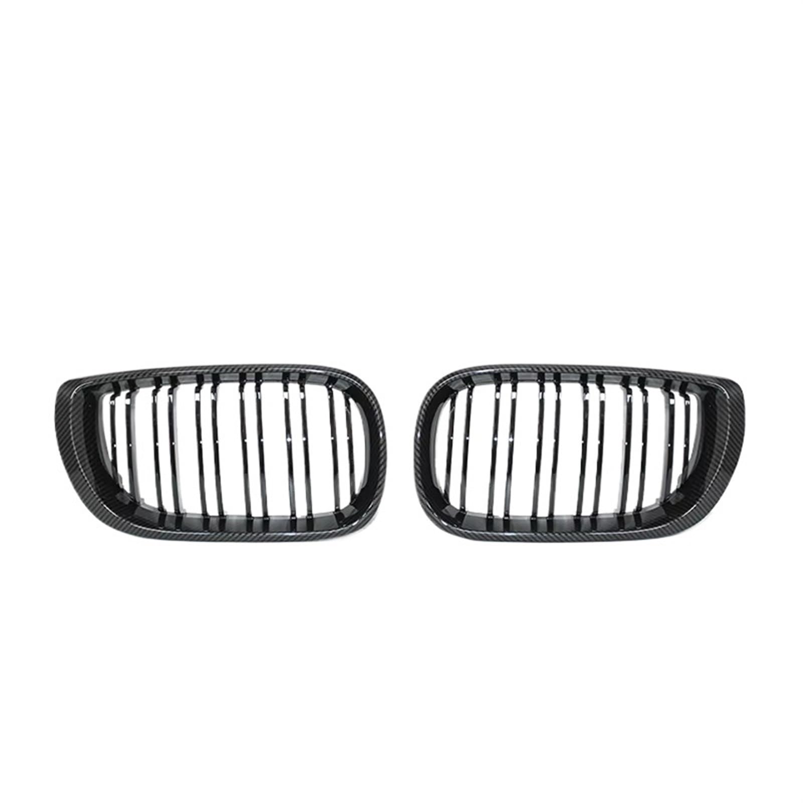 Grill Front Vorne In Der Mitte Leuchtend Schwarz Breiter Nierenhaubengrill Für E46 Limousine 4 Türen 3er Serie 2002 2003 2004 2005 320i 325Xi 330Xi Kühlergrill(Double Line Carbon) von SIFUSM