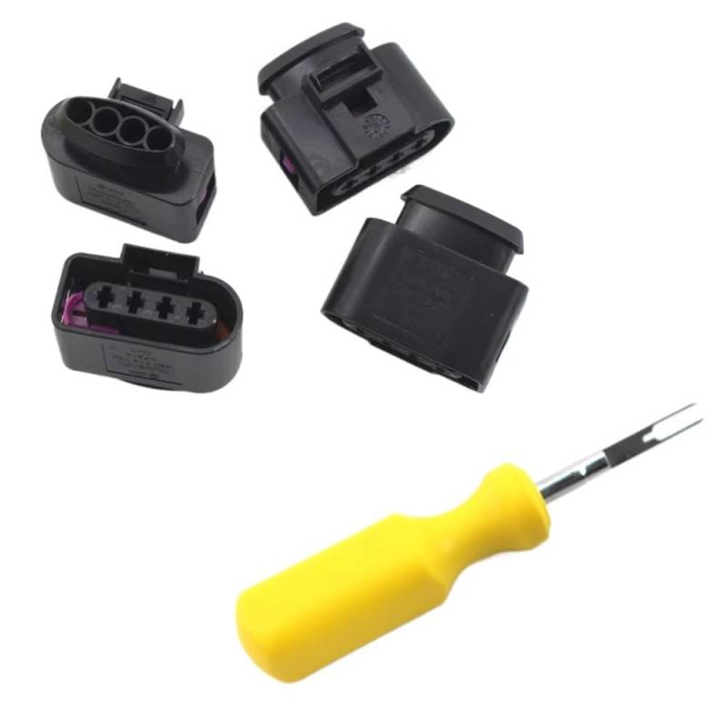 Motorrad Zündungen 4 * Auto Zündspule Stecker Reparatur Kit Harness Stecker + Werkzeug 4B0973724 4B 0 973 724 Für A1 A2 A3 A4 A5 A6 A8 Q7 TT R8 RS3 RS4 1999-2015 Motor Zündspule von SIFUSM