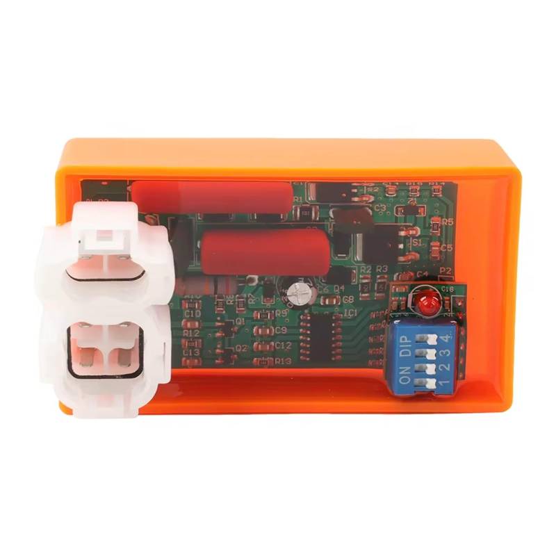Motorrad Zündungen Motorrad 6 Pin Zündung Zünden System Einheit AC CDI Box Mit DIP Schalter Für GY DM 200 YABEN 50 XR250R CS XLR 125 GY6 CRF230F Motor Zündspule(Orange 1 Pieces) von SIFUSM