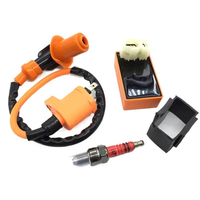 Motorrad Zündungen Motorrad Racing 6pin CDI Zündspule Zündkerze Set Fit Für Gy6 150cc 125cc 50cc Roller Motorrad Leistung Teile Motor Zündspule(Model B) von SIFUSM