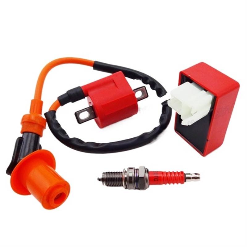 Motorrad Zündungen Zündspule & AC CDI Box & Zündkerze D8TC Für CG 125cc 150cc 200c 250cc ATV Quad Motorrad Pit Dirt Bike Racing Motor Zündspule von SIFUSM