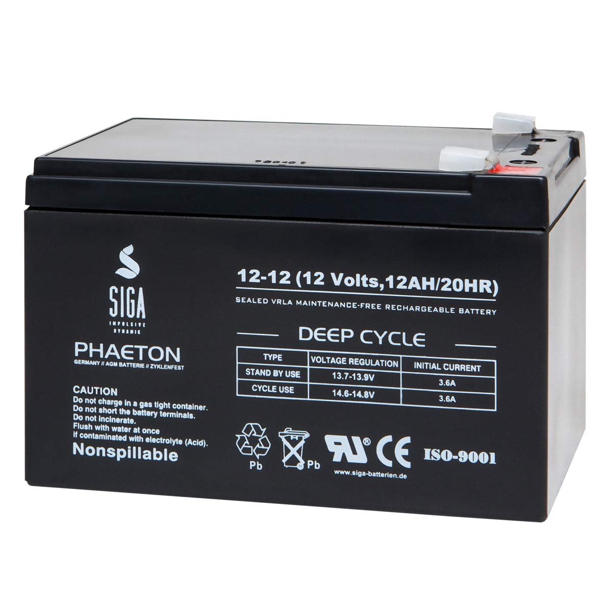 Blei Akku 12V 12Ah 12 V 10 Ah AGM Gel Batterie extrem zyklenfest Blei Akku 12V 12Ah 12 V 10 Ah AGM Gel Batterie extrem zyklenfest von SIGA IMPULSIVE DYNAMIK
