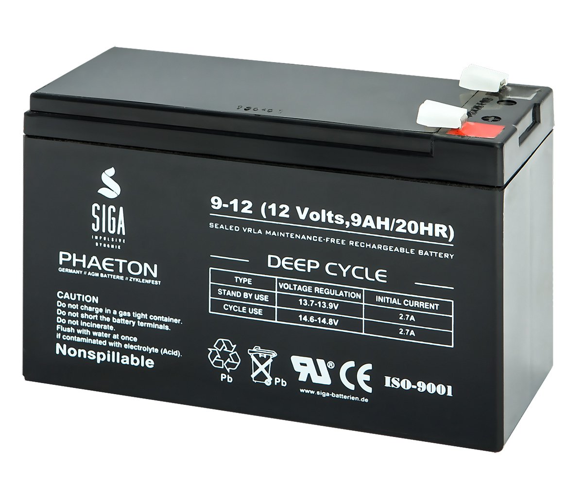 Blei Akku 12V 9Ah Batterie Bleigel Gel AGM Batterie ersetzt 7Ah 7,2Ah 12Volt Blei Akku 12V 9Ah Batterie Bleigel Gel AGM Batterie ersetzt 7Ah 7,2Ah 12Volt von SIGA IMPULSIVE DYNAMIK
