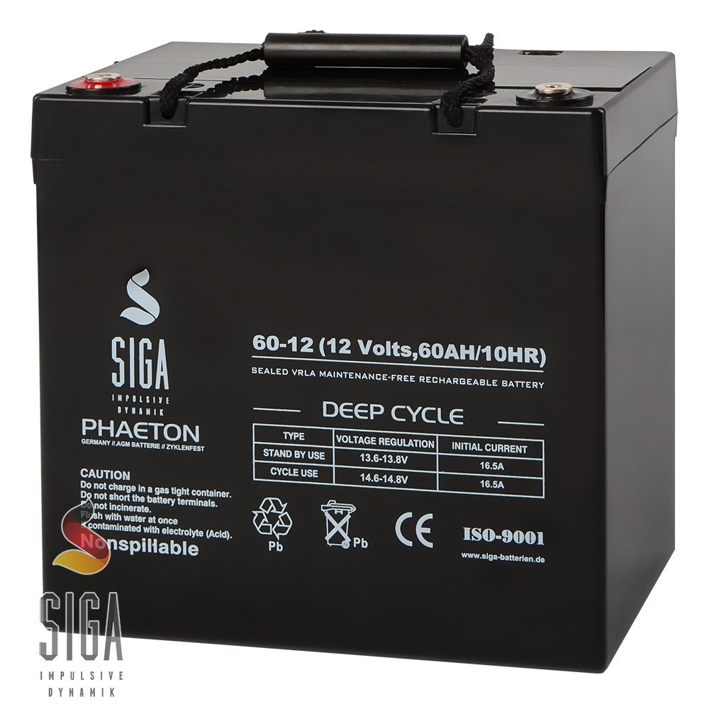 Blei Akku 60Ah 12V AGM Gel Batterie Solar Golf Caddy Trolley Boot Rollstuhl Camping 55Ah Blei Akku 60Ah 12V AGM Gel Batterie Solar Golf Caddy Trolley Boot Rollstuhl Camping 55Ah von SIGA IMPULSIVE DYNAMIK
