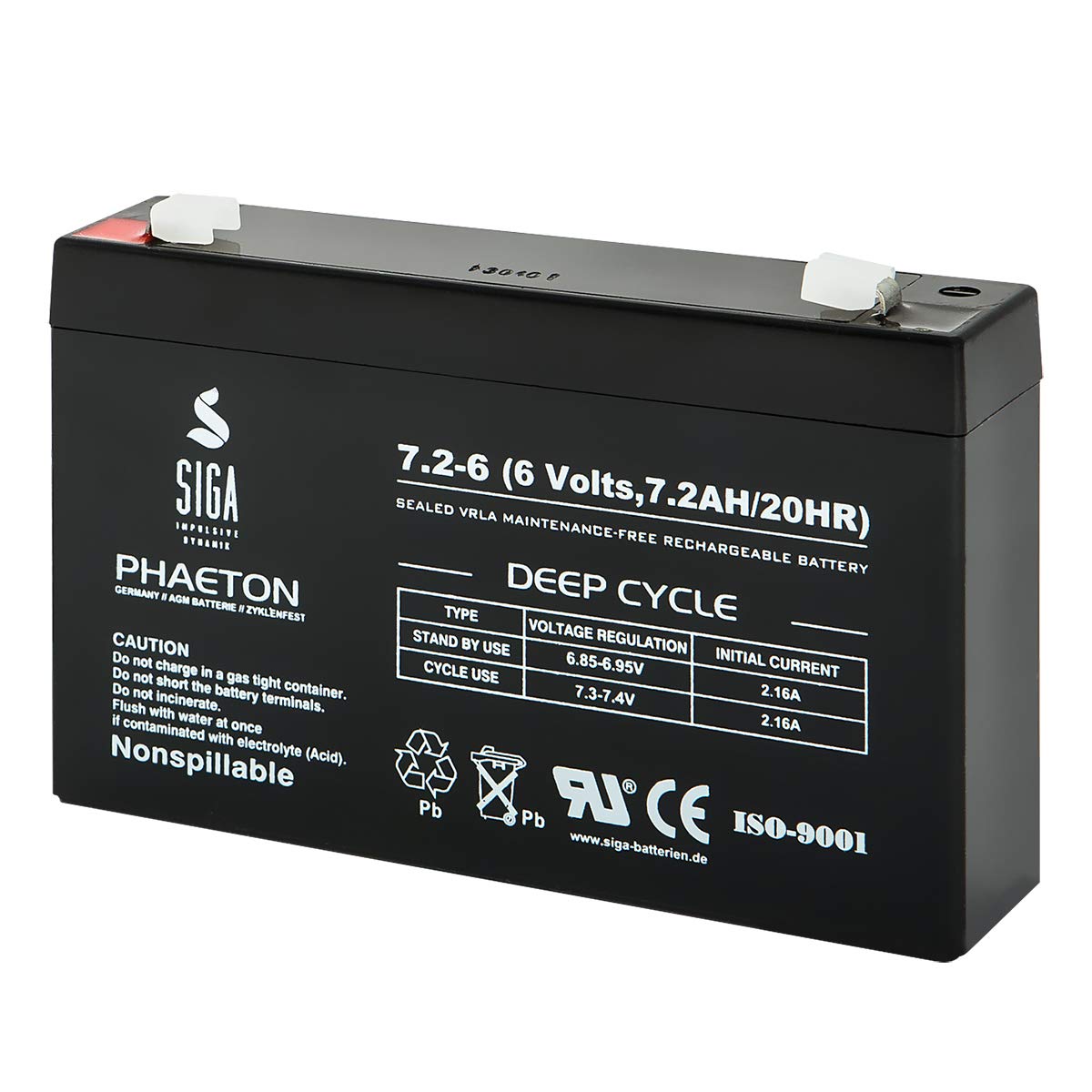 SIGA Akku 6V 7,2Ah Batterie 3-FM-7 DiaMec DM6-7 Acculux Joblux 90 Arbeitsleuchte Handlampe 7Ah 6V SIGA Akku 6V 7,2Ah Batterie 3-FM-7 DiaMec DM6-7 Acculux Joblux 90 Arbeitsleuchte Handlampe 7Ah 6V von SIGA IMPULSIVE DYNAMIK