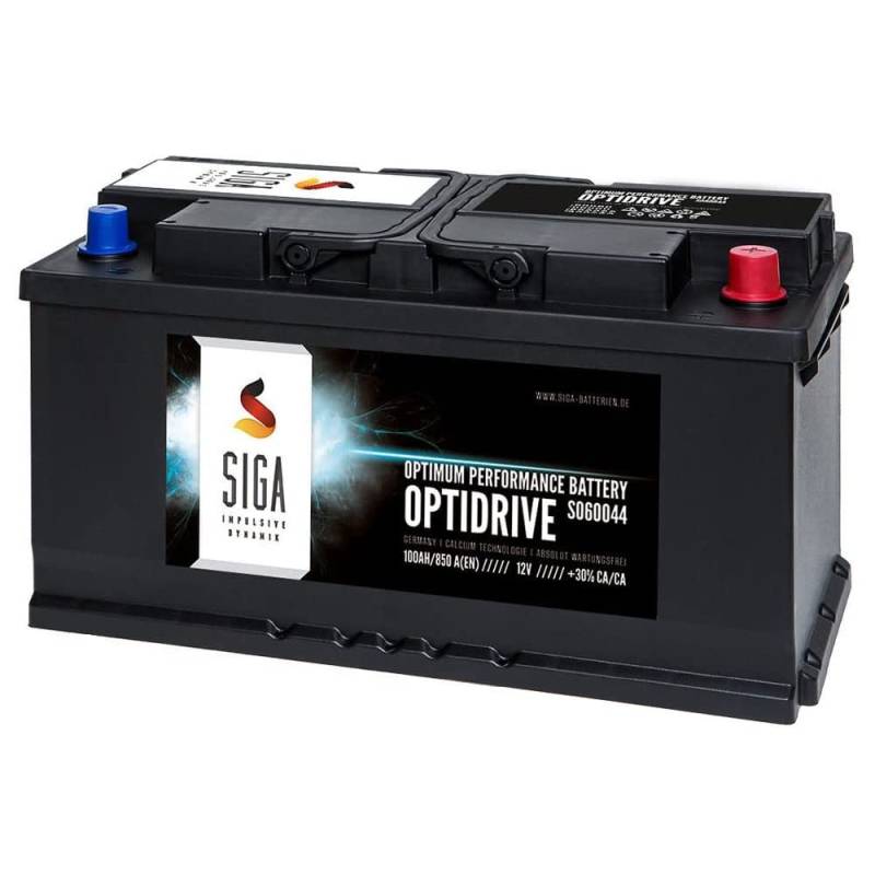 SIGA Autobatterie 100AH 12V 850A/EN - ersetzt 88Ah 92Ah 95Ah Batterie von SIGA IMPULSIVE DYNAMIK