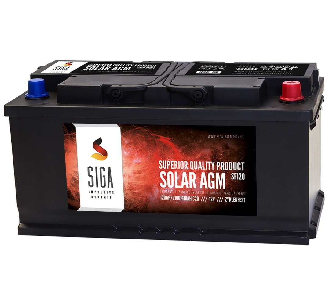 SIGA Blei Akku 12V 120Ah AGM Gel Batterie Solarbatterie Wohnmobil Mover Boot Versorgungsbatterie SIGA Blei Akku 12V 120Ah AGM Gel Batterie Solarbatterie Wohnmobil Mover Boot Versorgungsbatterie von SIGA IMPULSIVE DYNAMIK