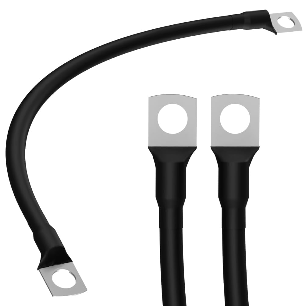 SIGA IMPULSIVE DYNAMIK Batteriekabel 50mm2 Schwarz 40 cm lang Kabel inkl. 2 x Kabelschuh mit M10 Bohrung 100% Kupfer Verbindungskabel für mehrere Batterien von SIGA IMPULSIVE DYNAMIK