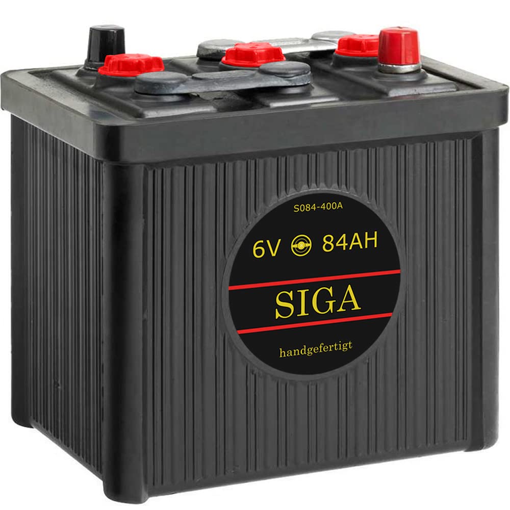 SIGA Oldtimer Batterie 6V 84Ah gefüllt geladen handgefertigt Oldtimer Batterie Autobatterie Starterbatterie SIGA Oldtimer Batterie 6V 84Ah gefüllt geladen handgefertigt Oldtimer Batterie Autobatterie Starterbatterie von SIGA IMPULSIVE DYNAMIK