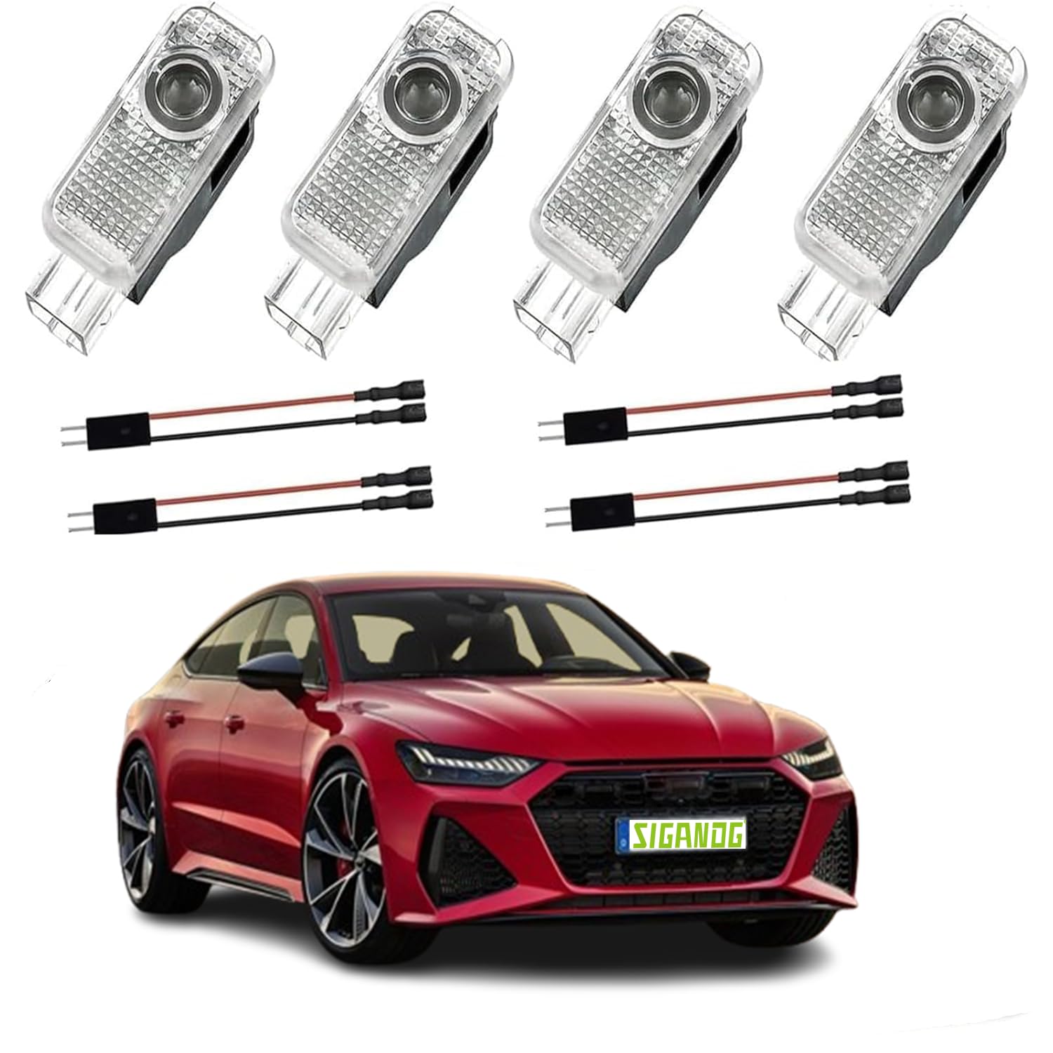 SIGANDG 4 Stück Autotür Licht Projektor Türbeleuchtung,für A1/A3/A4/A5/A6/A7/A8/Q2/Q3/Q5/Q7/Q8/TT/R8,Autotürprojektor für Logo,Türprojektoren Einstiegsbeleuchtung Unterbodenbeleuchtung Auto. Zubehör SIGANDG 4 Stück Autotür Licht Projektor Türbeleuchtung,für A1/A3/A4/A5/A6/A7/A8/Q2/Q3/Q5/Q7/Q8/TT/R8,Autotürprojektor für Logo,Türprojektoren Einstiegsbeleuchtung Unterbodenbeleuchtung Auto. Zubehör von SIGANDG