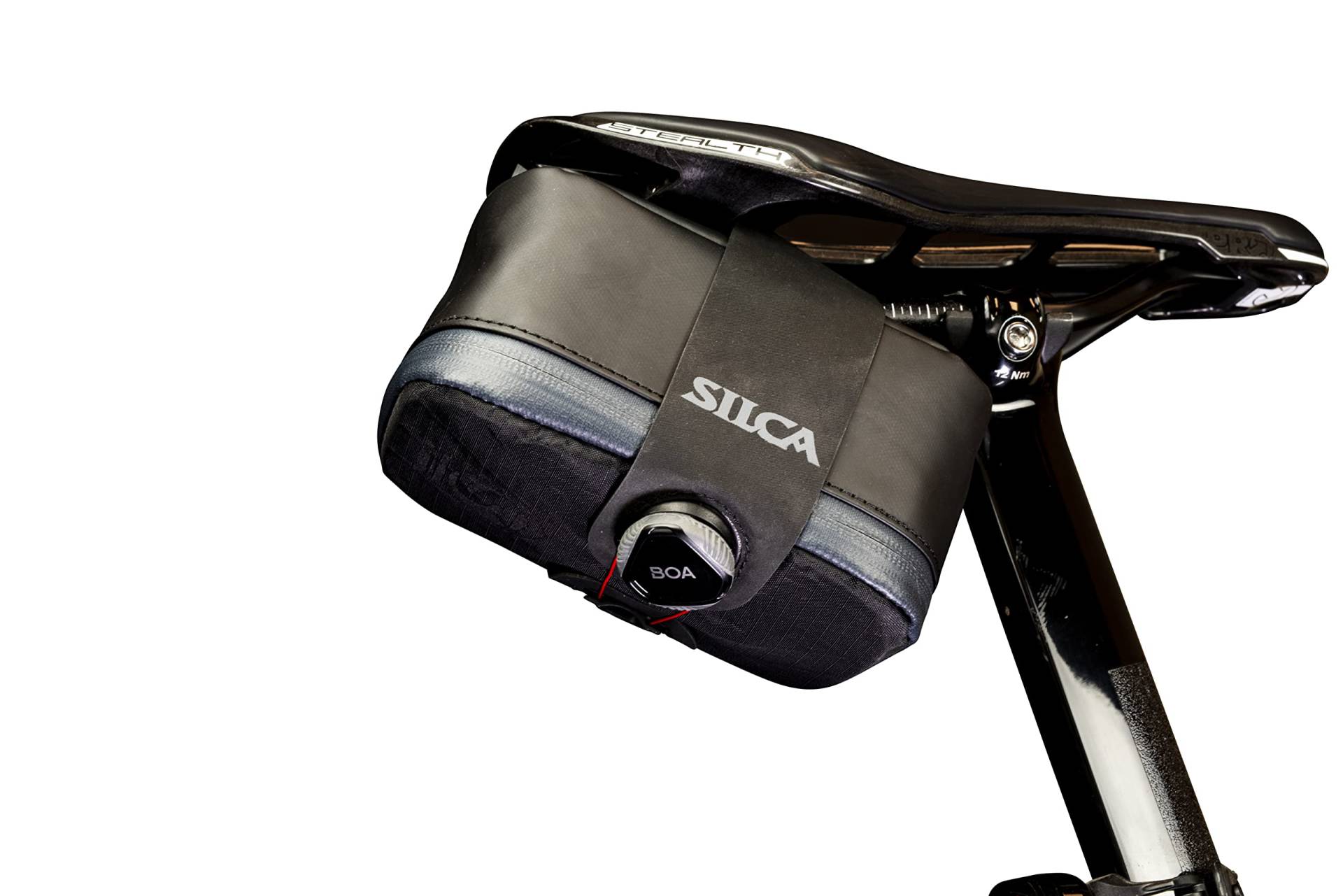 SILCA Mattone Grande | Fahrradsitztasche gesichert durch BOA Capture System | Wasserdichter YKK-Reißverschluss | 77 Kubikzentimeter Stauraum | Fahrradsatteltasche von SILCA