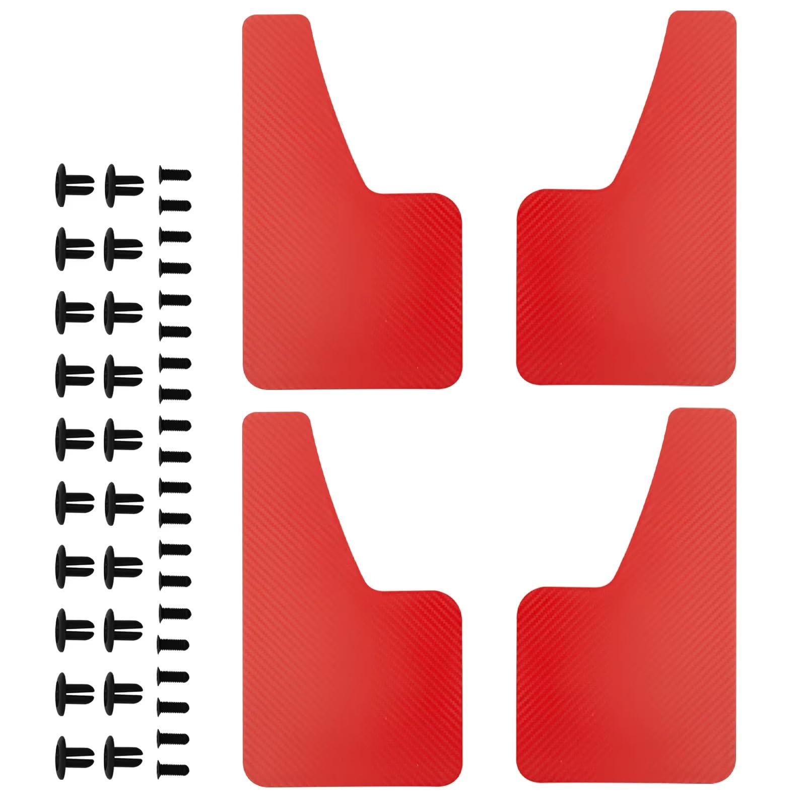 Auto Spritzschutz Vorne Hinten Für Suzuki Für Jimny SJ20 JA12 JB23 JB33 JB43 JB53 JB64W JB74W Sierra Splash Schlamm Klappen Carbon Faser Kotflügel Auto Schmutzfänger(Red) von SILHUP