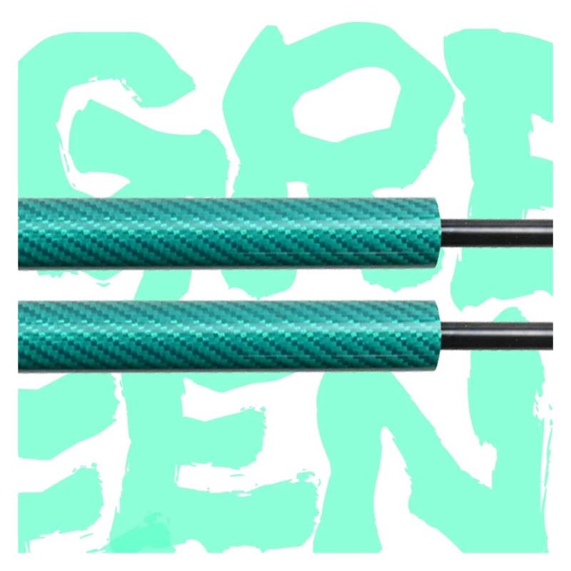 Gasfeder Dämpfer Motorhaube Für Citroen DS3 2010-2021 Front Hood Bonnet Modify Gas Struts Shock Carbon Fiber Spring Damper Lift Unterstützt Absorber Gasfeder(Green Carbon Fiber) von SIMBAE