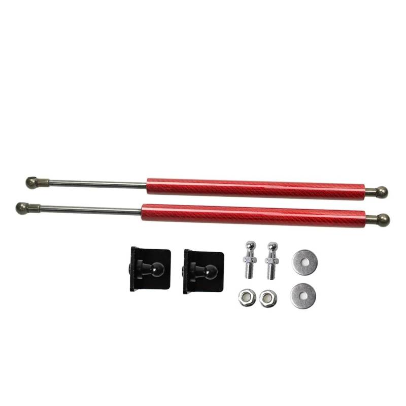 Gasfeder Dämpfer Motorhaube Für Dodge Für Neon 2015-2021 Auto Front Hood Bonnet Modify Gas Struts Lift Support Stoßdämpfer Absorber Gasfeder(Red Carbon Fiber) von SIMBAE