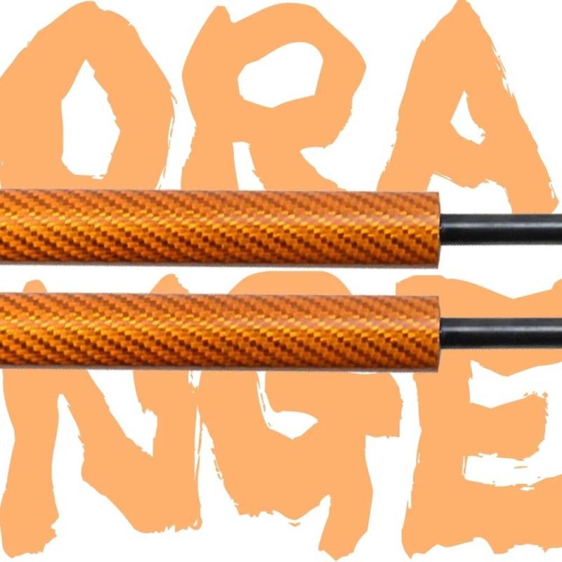 Gasfeder Dämpfer Motorhaube Für Jeep Für Wrangler JL 2019 2020 2021 2022-2023 Front Motorhaube Haube Dämpfer Gas Streben Lift Unterstützung Stoßdämpfer Gasfeder(Orange Carbon Fiber) von SIMBAE