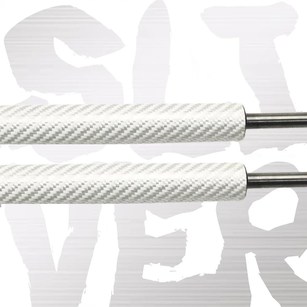 Gasfeder Dämpfer Motorhaube Für Jeep Für Wrangler JL 2019 2020 2021 2022-2023 Front Motorhaube Haube Dämpfer Gas Streben Lift Unterstützung Stoßdämpfer Gasfeder(Silver Carbon Fiber) von SIMBAE