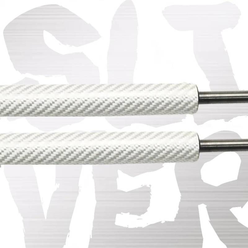 Gasfeder Dämpfer Motorhaube Für Jeep Für Wrangler JL 2019 2020 2021 2022-2023 Front Motorhaube Haube Dämpfer Gas Streben Lift Unterstützung Stoßdämpfer Gasfeder(Silver Carbon Fiber) von SIMBAE