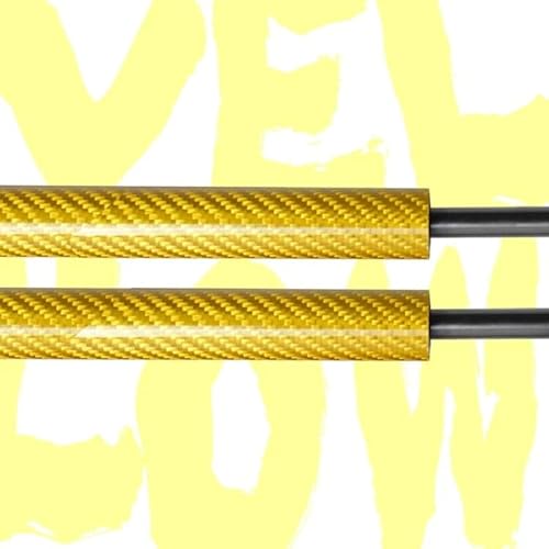 Gasfeder Dämpfer Motorhaube Für Jeep Für Wrangler JL 2019 2020 2021 2022-2023 Front Motorhaube Haube Dämpfer Gas Streben Lift Unterstützung Stoßdämpfer Gasfeder(Yellow Carbon Fiber) von SIMBAE