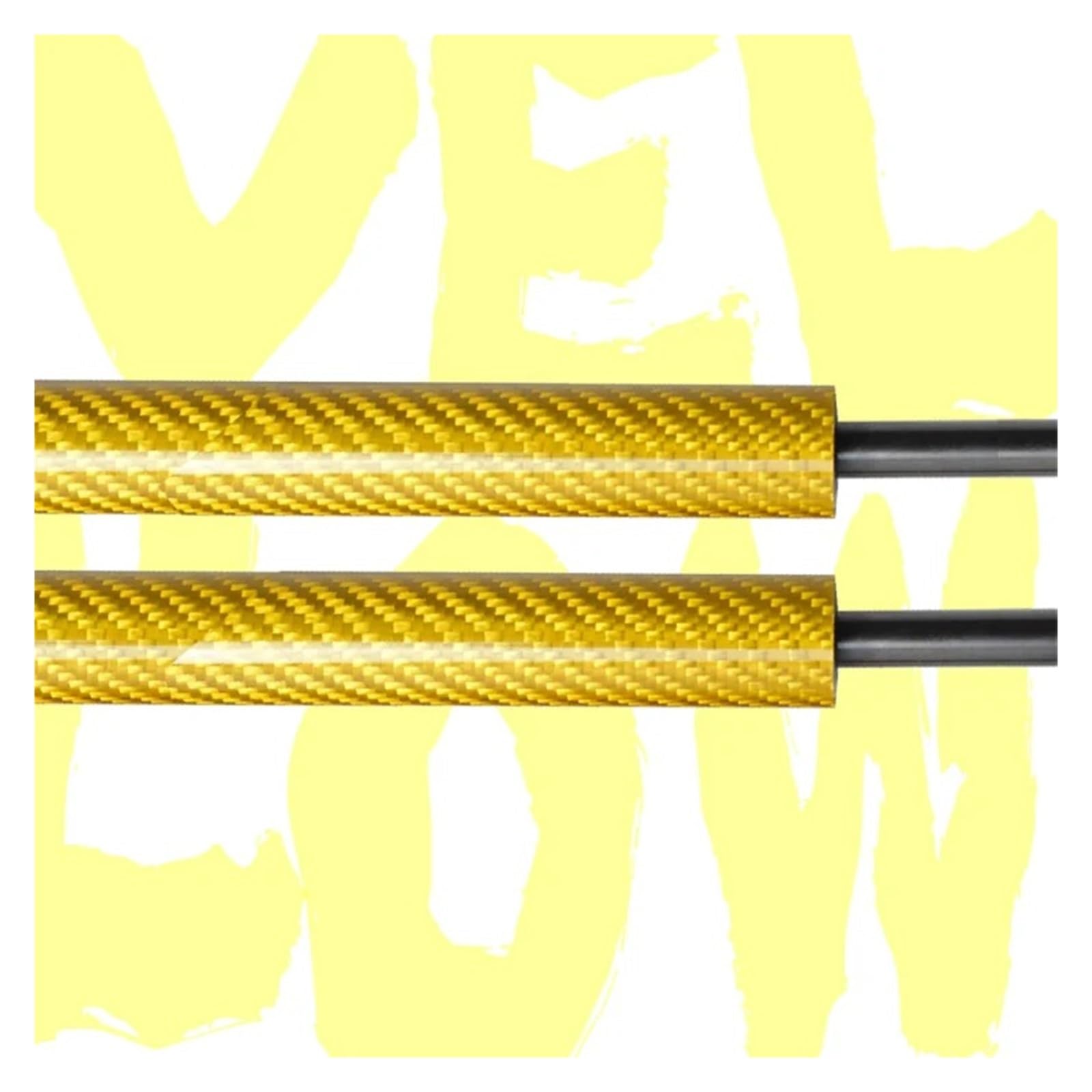Gasfeder Dämpfer Motorhaube Haube Dämpfer Für Peugeot 206 207i SD 1998-2016 Gas Strut Lift Unterstützung Vorderen Motorhaube Ändern Gas Quellen Stoßdämpfer Gasfeder(Yellow Carbon Fiber) von SIMBAE