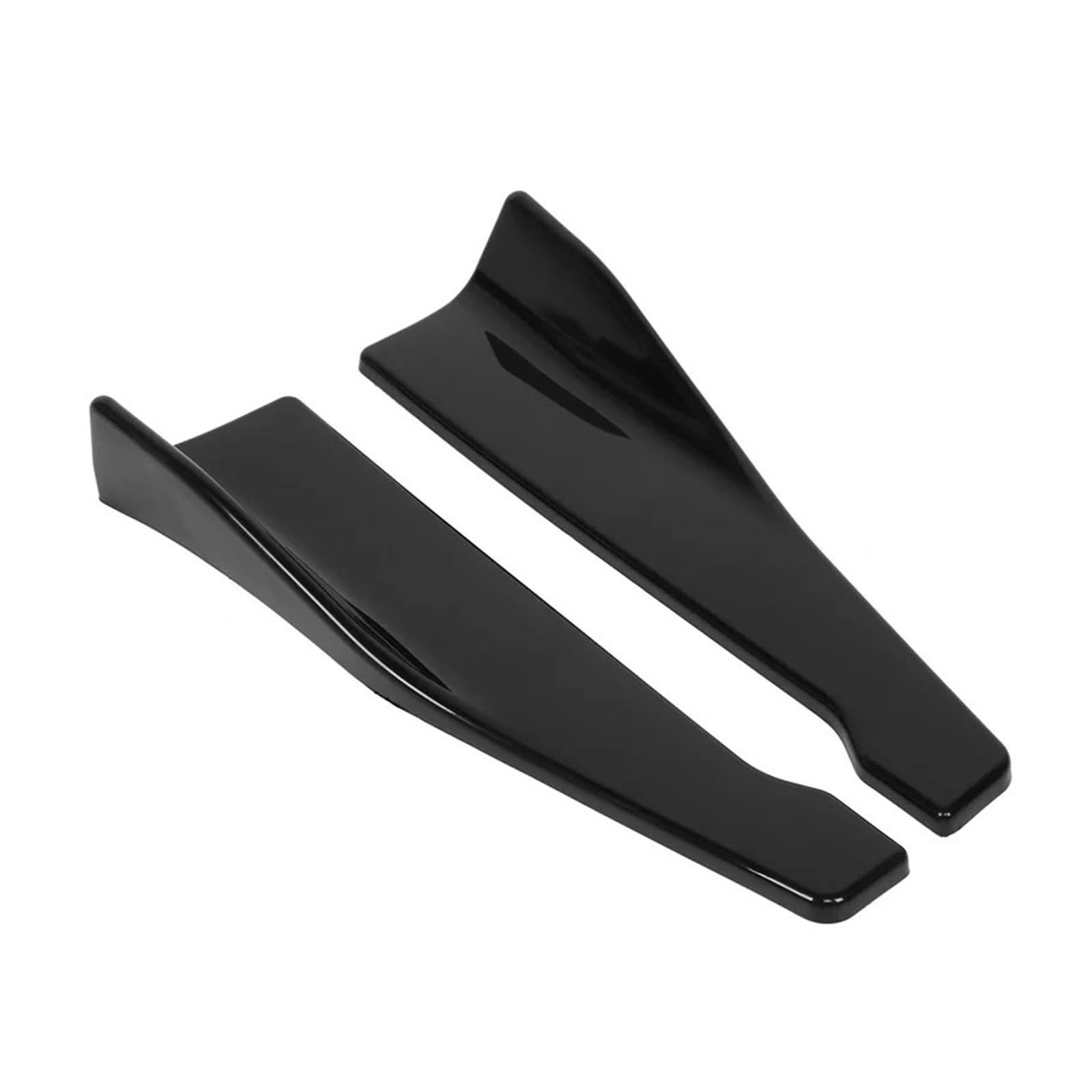 Spoiler Wing 1 Paar Auto-Heckstoßstangen-Lippenschutz, Seitenschwellerabdeckung, Auto-Eckstoßstangenschutz Mit Schrauben, Universelle Passform Heckspoiler(Style1 Glossy Black) von SIMBAE