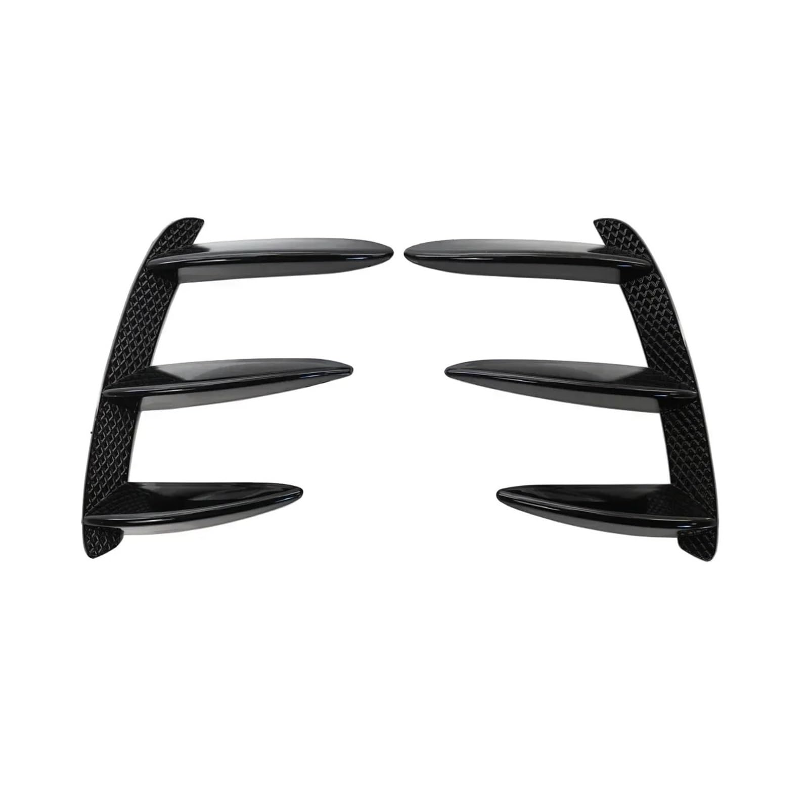 Spoiler Wing 1 Paar Auto Schwarz Carbon Muster Heckstoßstange Splitter Spoiler Canard Für Benz W176 A200 A250 A260 A45 Für AMG Auto Styling Heckspoiler(Schwarz) von SIMBAE
