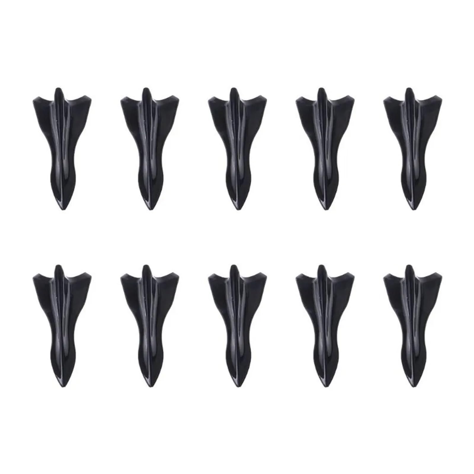 Spoiler Wing 10-teiliges Universal-PU-Hinterdach-Haifischflossen-Spoilerflügel-Kit Autodachspoiler Stoßstangenspoiler Haifischflossen-Diffusor Vortex Heckspoiler(10piece Black) von SIMBAE