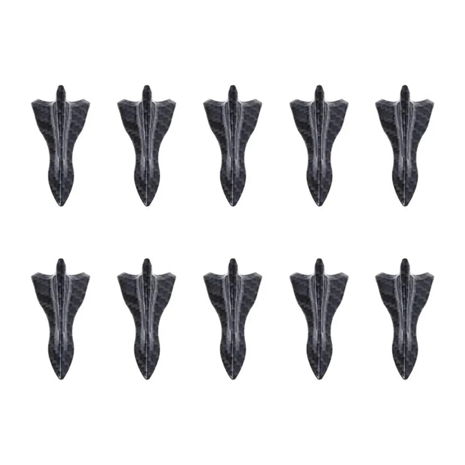 Spoiler Wing 10-teiliges Universal-PU-Hinterdach-Haifischflossen-Spoilerflügel-Kit Autodachspoiler Stoßstangenspoiler Haifischflossen-Diffusor Vortex Heckspoiler(10piece Carbon Pattern) von SIMBAE