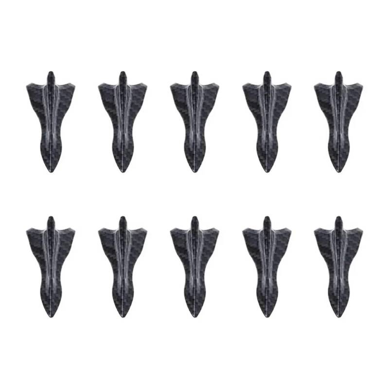 Spoiler Wing 10-teiliges Universal-PU-Hinterdach-Haifischflossen-Spoilerflügel-Kit Autodachspoiler Stoßstangenspoiler Haifischflossen-Diffusor Vortex Heckspoiler(10piece Carbon Pattern) von SIMBAE