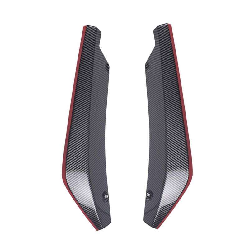 Spoiler Wing 2 Stück Universal Auto Hintere Stoßstange Lip Spoiler Diffusor Splitter Scratch Protector Auto-Styling Stoßstange Streifen Heckspoiler(4 Carbon Fiber) von SIMBAE