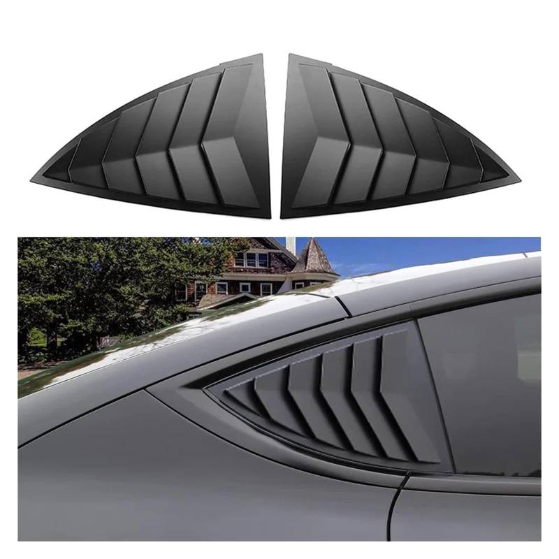 Spoiler Wing 2-teilige Mattschwarze Seitenfenster-Lamellenabdeckung Im Sportstil Für Tesla Für Modell Y 2021-2023 Heckscheibenspoiler-Splitterabdeckung Heckspoiler(Matt-schwarz) von SIMBAE