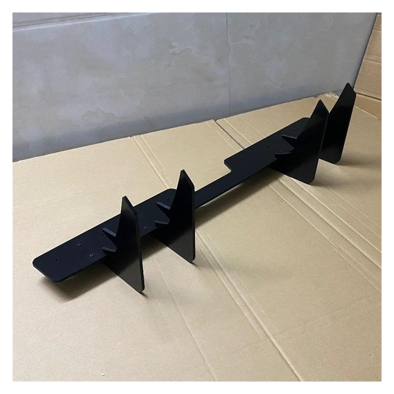 Spoiler Wing 4 Flossen Heckstoßstangendiffusor Splitter Spoilerlippe Trim Gloss Black Body Kit Für Subaru Für WRX STI 2022 2023 2024 Heckspoiler(Schwarz) von SIMBAE