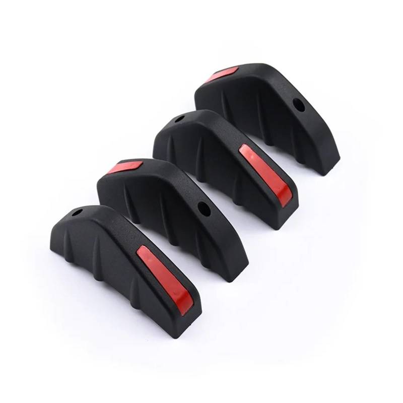 Spoiler Wing 4-teiliger Universal-Carbonfaser-Auto-modifizierter Heckstoßstangen-Diffusor-Spoiler Schwarz Rot ABS-Heckstoßstangen-Lippendiffusor Antikollision Heckspoiler(Black and red 1) von SIMBAE