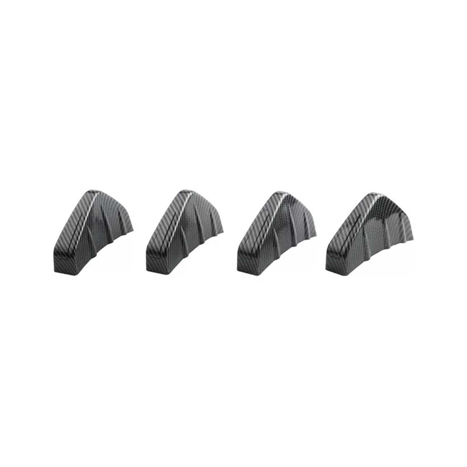 Spoiler Wing 4-teiliger Universal-Carbonfaser-Auto-modifizierter Heckstoßstangen-Diffusor-Spoiler Schwarz Rot ABS-Heckstoßstangen-Lippendiffusor Antikollision Heckspoiler(Kohlefaser) von SIMBAE