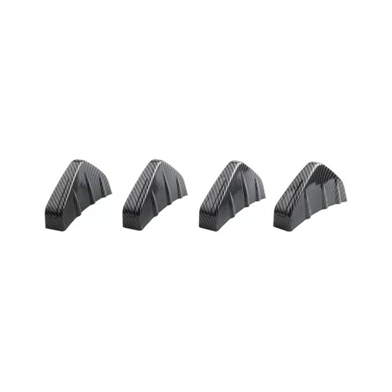 Spoiler Wing 4-teiliger Universal-Carbonfaser-Auto-modifizierter Heckstoßstangen-Diffusor-Spoiler Schwarz Rot ABS-Heckstoßstangen-Lippendiffusor Antikollision Heckspoiler(Kohlefaser) von SIMBAE