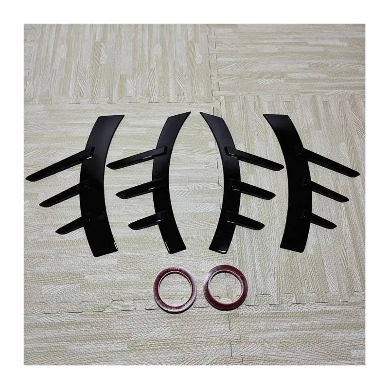 Spoiler Wing 4-teiliges Auto-Kotflügel-Verkleidungsset Für Die Vordere/hintere Stoßstange Im MP-Stil Seitenspachtel Canards Bodykits Für 2er-Reihe M2 G87 2023–2024 Tuning Heckspoiler(Gloss Black) von SIMBAE