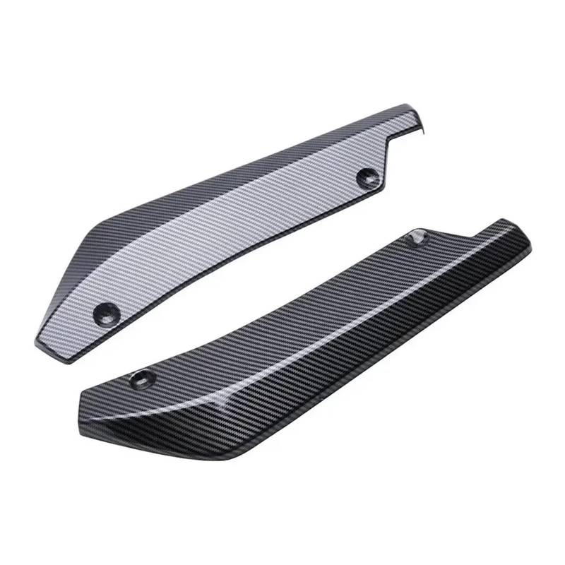 Spoiler Wing 40CM Universal Für F30 F31 F32 F33 F22 Heckstoßstange Splitter Seitenspoiler Canards Diffusor Aufkleber Verkleidung Abdeckung Autozubehör Heckspoiler(Kohlefaser-Optik) von SIMBAE
