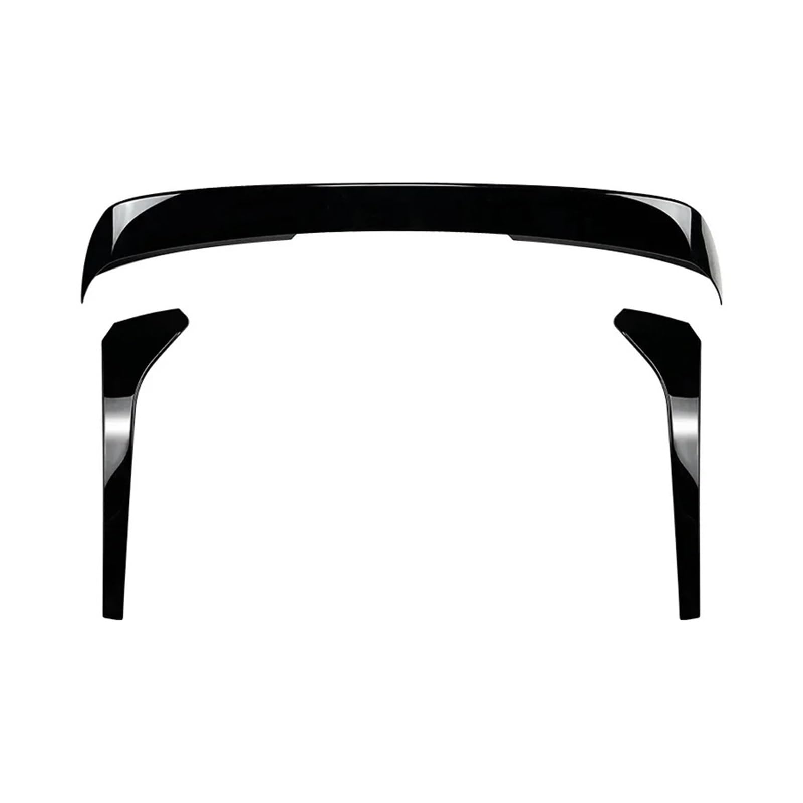 Spoiler Wing Auto-Heckdach-Seitenspoiler-Flügel-Heck-Tuning-Kofferraumlippe Für VW Für Tiguan MK2 2017-2023 Standardänderung R-Linie Außenkörper-Kit Schwarz Heckspoiler(Gloss Black Set) von SIMBAE