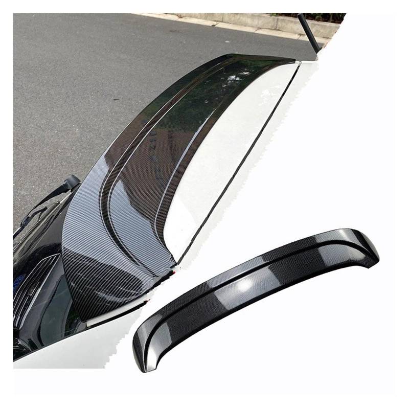 Spoiler Wing Auto Heckspoiler Flügel Heck Dekorieren Trim Für VW Für Polo MK5 6R 6C 2009-2017 Hinten Dach Lip Splitter Diffusor Zubehör Heckspoiler(Carbon Fiber Pattern) von SIMBAE