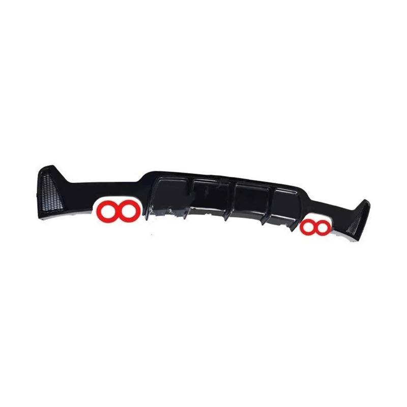 Spoiler Wing Auto Heckstoßstangen-Diffusorlippe Für F32 F33 F36 Für M-Tech 420i 428i 435i 440i 2012-2020 MP Style Dual Splitter Body Kits Spoiler Heckspoiler(Gloss Black 4 Out) von SIMBAE