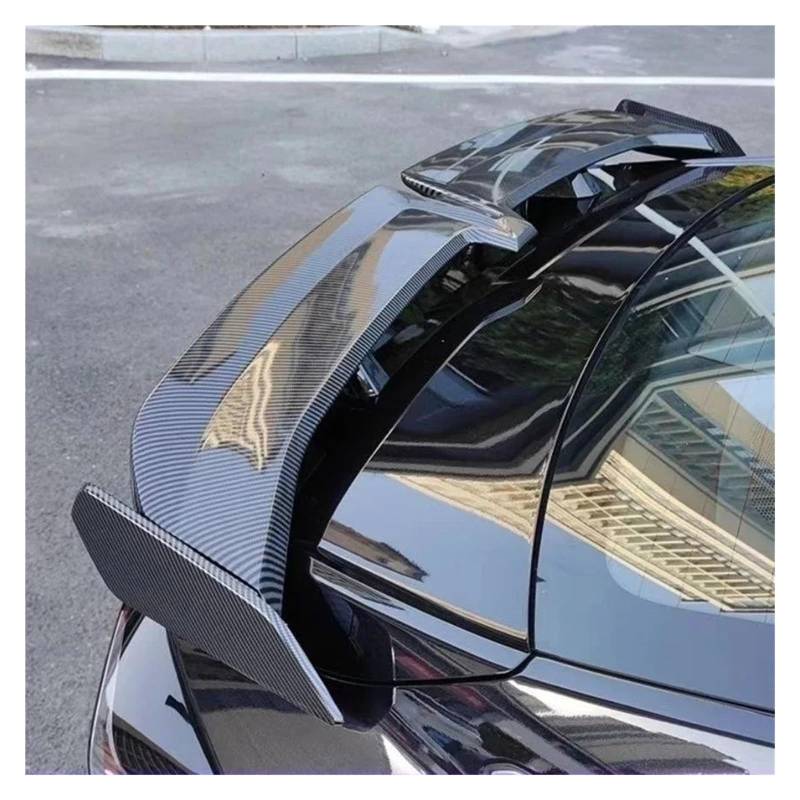 Spoiler Wing Auto-Modifikation Heckflügel Universal Nicht Perforiert Seagull Heckspoiler Splitter Klebstoff GT Heckflügel Dekoratives Zubehör Heckspoiler(Carbon Fibre) von SIMBAE