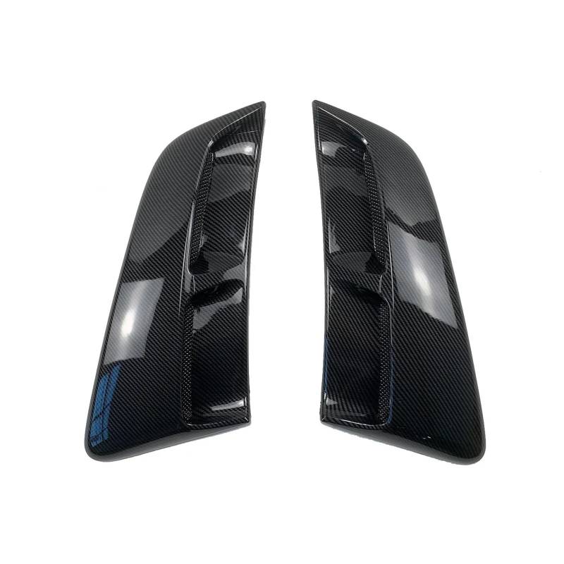 Spoiler Wing Auto Side Scoop Vent Louver Winodw Shutter Für Ford Für Mustang 2016-2022 Kotflügel Abdeckung Trim Zubehör Carbon Fiber Look Glänzend Schwarz Heckspoiler(Side Cabon Pattern) von SIMBAE