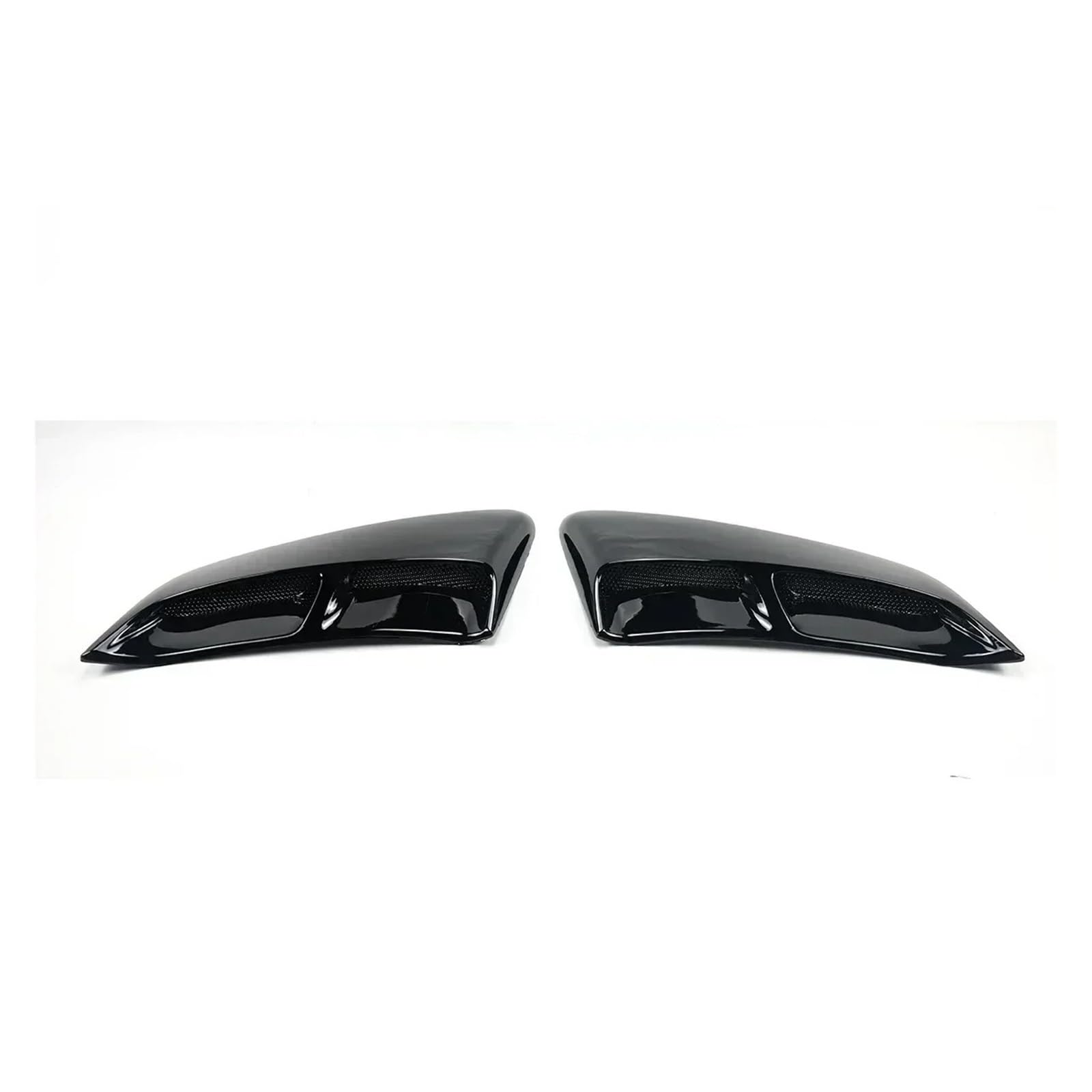 Spoiler Wing Auto Side Scoop Vent Louver Winodw Shutter Für Ford Für Mustang 2016-2022 Kotflügel Abdeckung Trim Zubehör Carbon Fiber Look Glänzend Schwarz Heckspoiler(Side Glossy Black) von SIMBAE