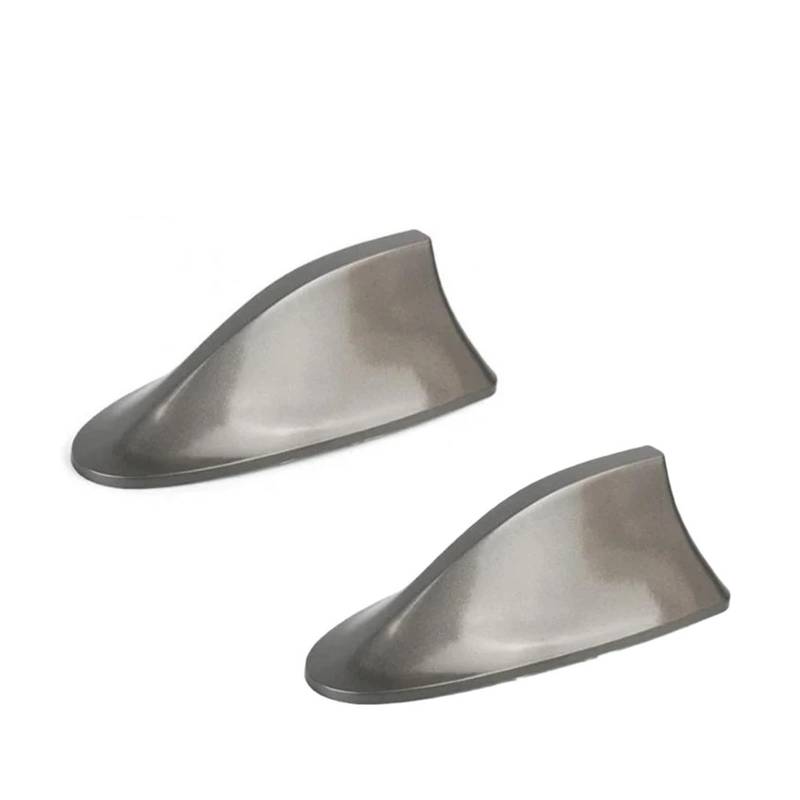 Spoiler Wing Autoradio-Haifischflosse, Auto-Haifischantenne, Radio-FM-Signal-Design Für Alle Automobile, Antennen, Auto-Außenstyling, Ersatzteile Heckspoiler(Gray 2piece) von SIMBAE