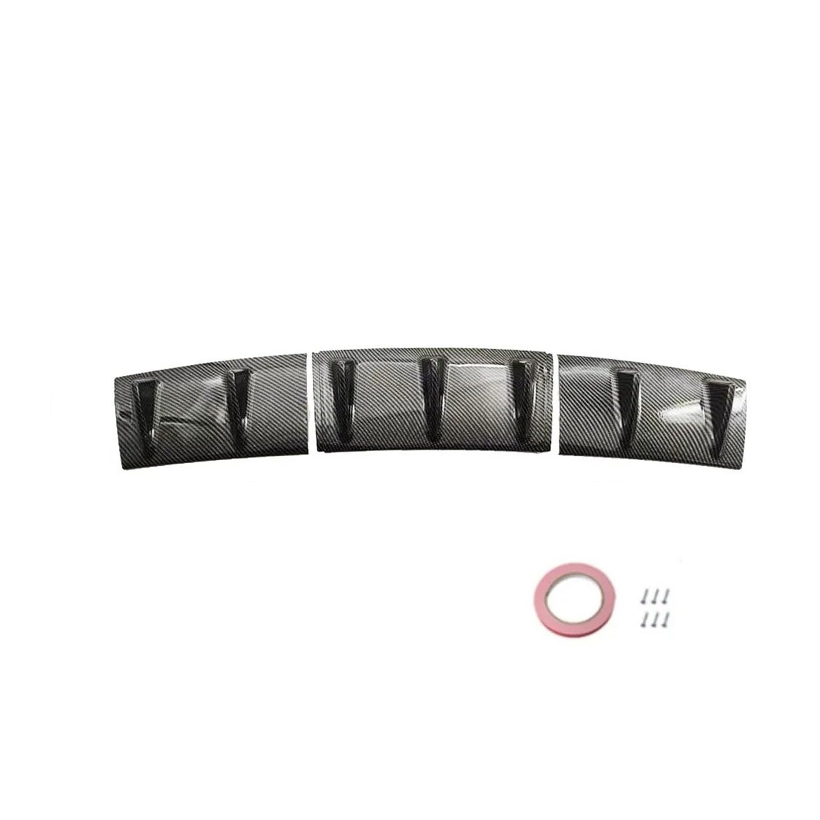 Spoiler Wing Car Shark Heckstoßstange Universal Chassis Spoiler Lippe Schutz Diffusor Deflektor ABS Heckspoiler Stoßstange Chassis Spoiler Heckspoiler(3piece 85CM-Carbon) von SIMBAE