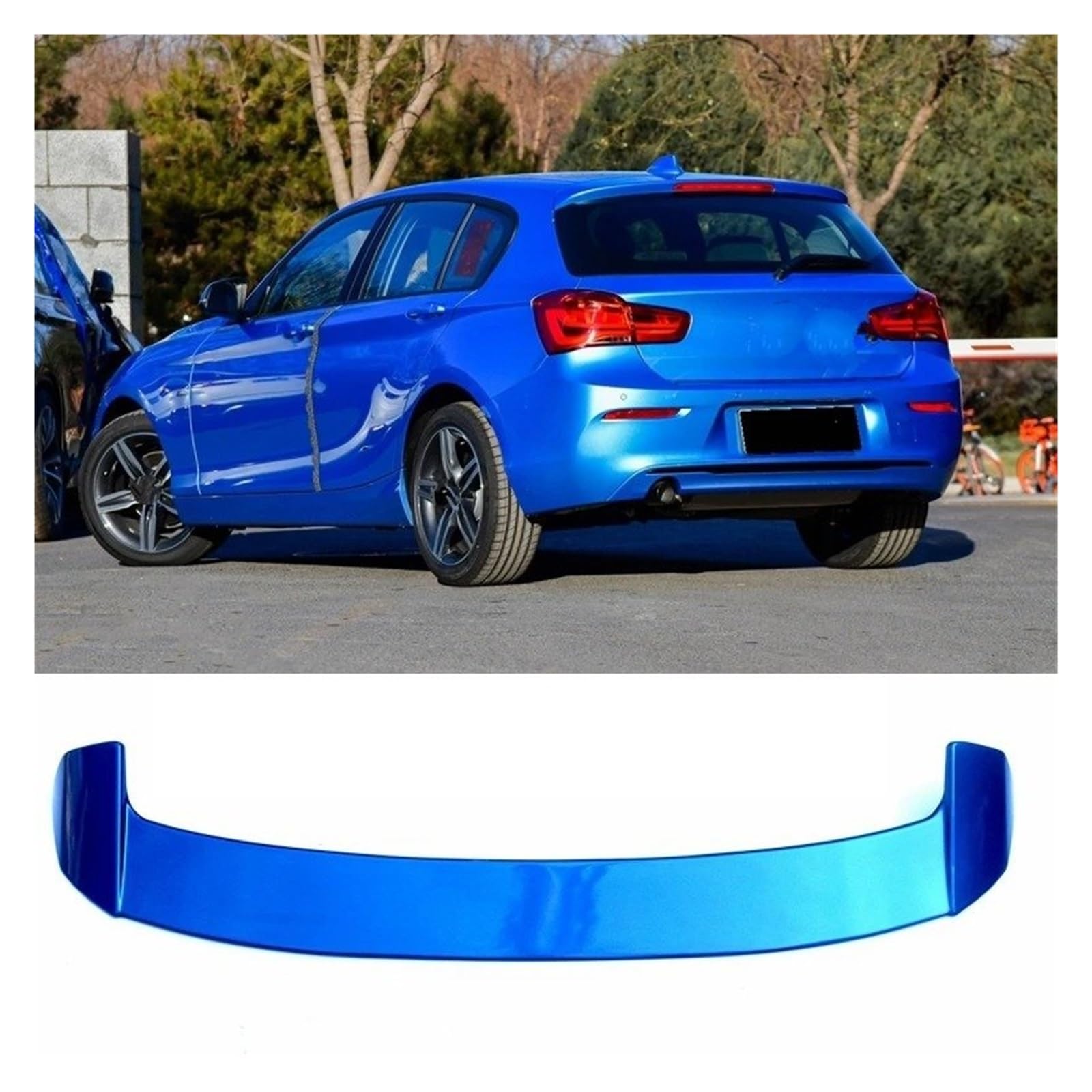 Spoiler Wing Für 1er E87 E81 F20 F21 116i 120i 118i M135i Spoiler 2005-2016 2017 2018 2019 Carbonfaserfarbe ABS Dachspoiler Heckspoiler(Dark Blue a) von SIMBAE