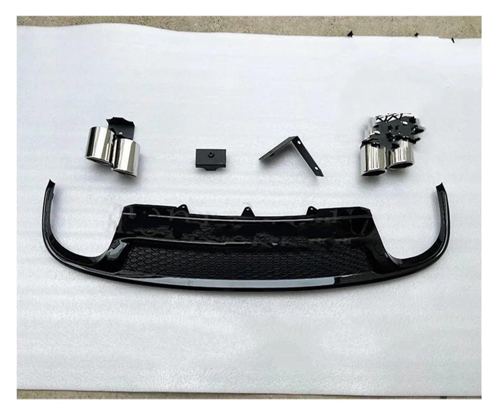 Spoiler Wing Für A4 B8 B8.5 Für Sline 2009-2016 S4 Stil Heckstoßstange Lip Diffusor Auspuff Endrohr Heckspoiler(09-12 D) von SIMBAE