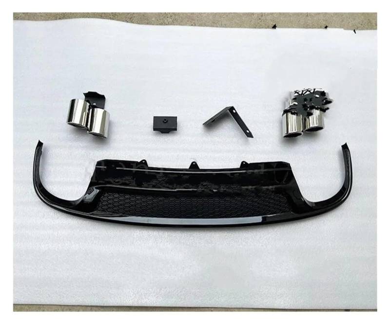 Spoiler Wing Für A4 B8 B8.5 Für Sline 2009-2016 S4 Stil Heckstoßstange Lip Diffusor Auspuff Endrohr Heckspoiler(09-12 D) von SIMBAE
